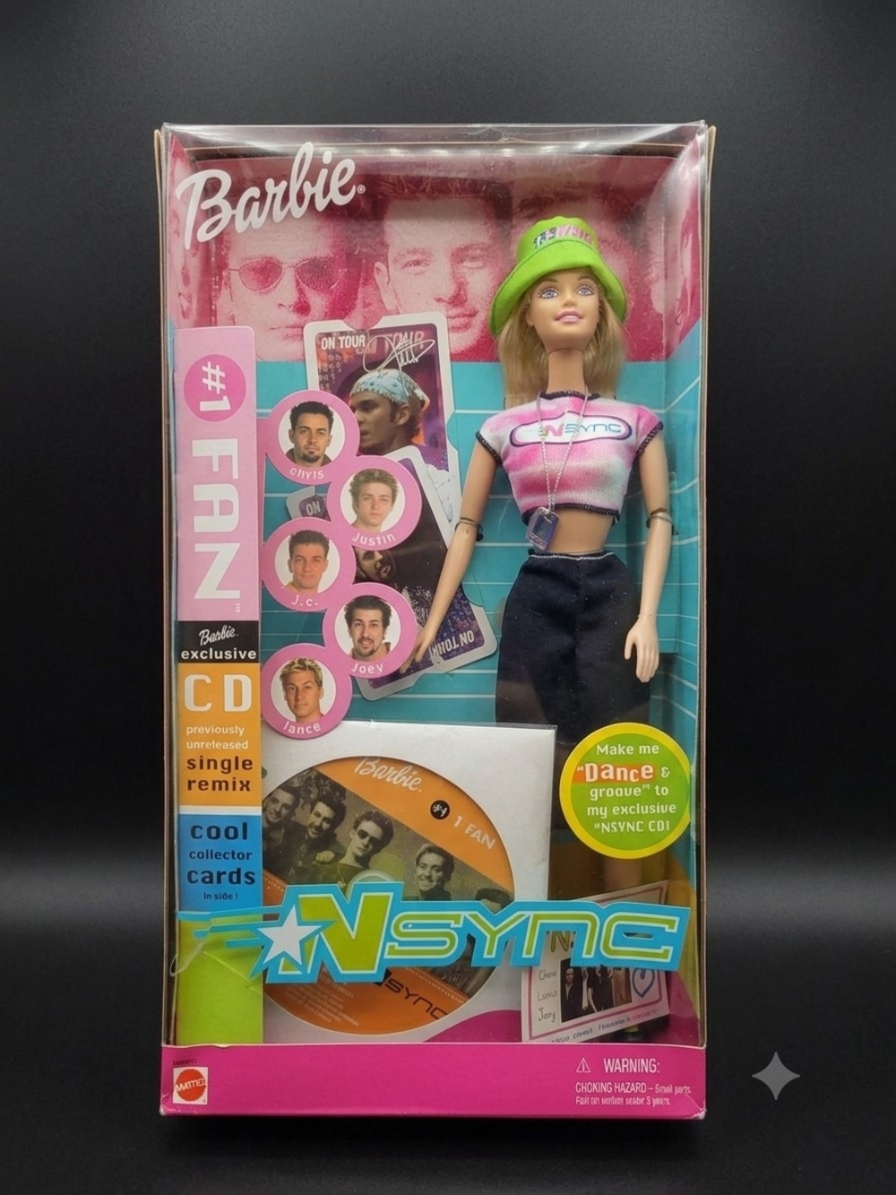 Barbie Neon Green Hat Pink Tie-Dye Crop Top Doll